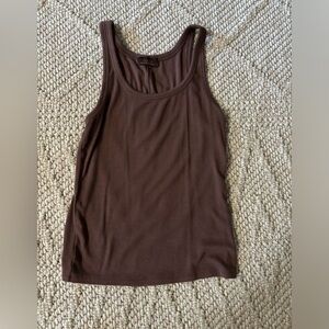 Nuuds slinky rib tank size medium in the color coffee